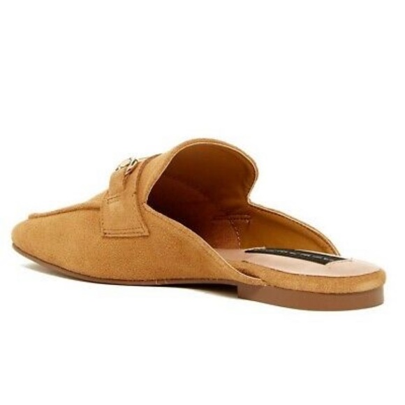 STEVEN BY STEVE MADDEN Womens 'Rilee' Camel Suede Slip On Mules - Picture 2 of 6
